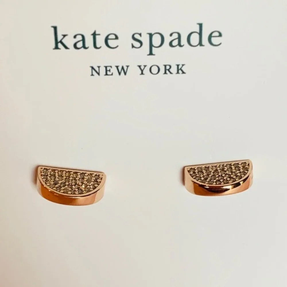 Kate Spade Sliced Scallops Pavé Stud Earrings